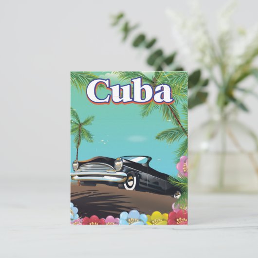  reisposter Cuba Briefkaart (Staand voorkant)