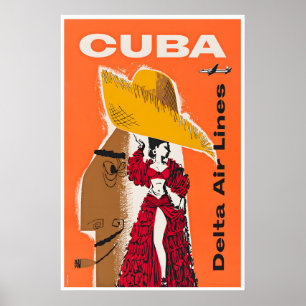 Reisposter Cuba Cubaans Kunst Delta Print (XR3286)