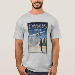 Reisposter Davos Zwitserland T-shirt