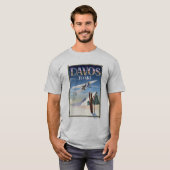 Reisposter Davos Zwitserland T-shirt (Voorkant volledig)