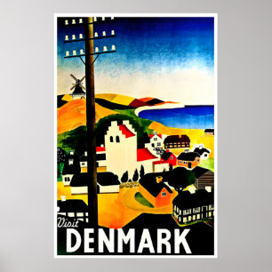 Reisposter Denemarken Deense Kunst Stadsposters Poster