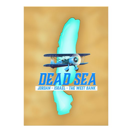 Reisposter Dode Zee Foto Afdruk (Voorkant)
