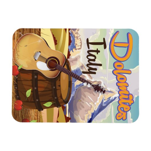 Reisposter Dolomites Italië Magneet (Horizontaal)