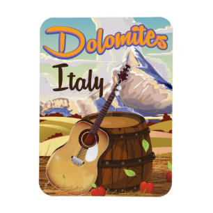 Reisposter Dolomites Italië Magneet