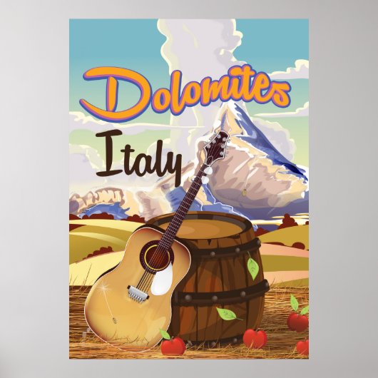 Reisposter Dolomites Italië Poster (Voorkant)