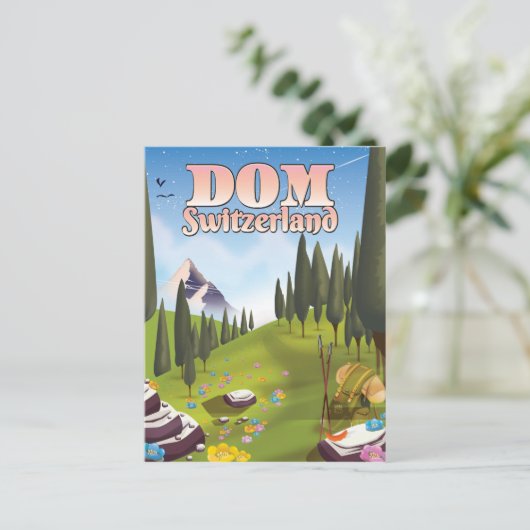 Reisposter Dom Zwitserland Briefkaart (Staand voorkant)