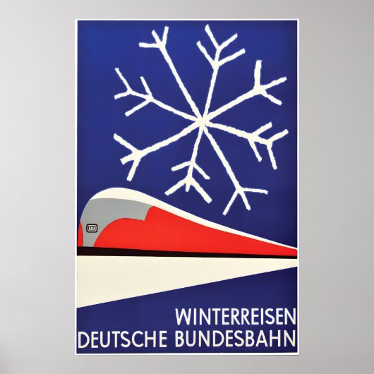 Reisposter Duitse Spoorwegen Winterreizen met Poster (Voorkant)