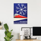 Reisposter Duitse Spoorwegen Winterreizen met Poster (Thuiskantoor)