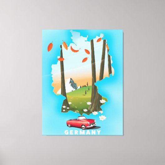 Reisposter Duitsland. Canvas Afdruk (Voorkant)