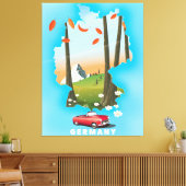 Reisposter Duitsland. Canvas Afdruk (Insitu (Woonkamer))