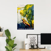 Reisposter Duitsland Duitse Kunst Kayak Print (Thuiskantoor)