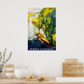 Reisposter Duitsland Duitse Kunst Kayak Print (Keuken)
