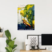 Reisposter Duitsland Duitse Kunst Kayak Print (Thuiskantoor)