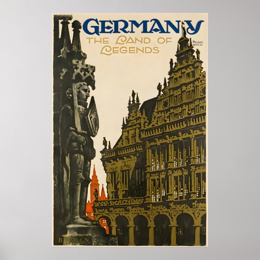 Reisposter Duitsland Duitse Kunstprint Poster (Voorkant)