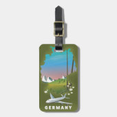 Reisposter Duitsland geïllustreerd Bagagelabel (Voorkant verticaal)