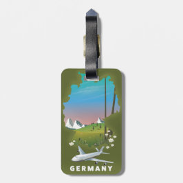 Reisposter Duitsland geïllustreerd Bagagelabel