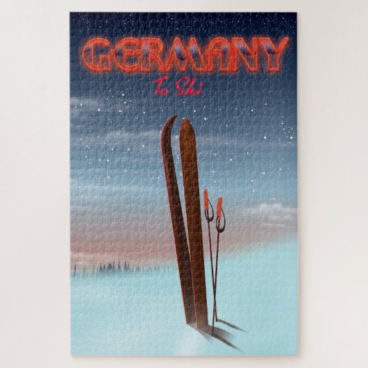 Reisposter Duitsland Ijs Ski Legpuzzel (Verticaal)