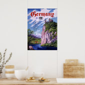 Reisposter Duitsland per spoor Poster (Keuken)