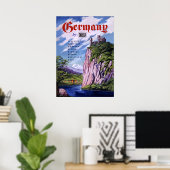 Reisposter Duitsland per spoor Poster (Thuiskantoor)