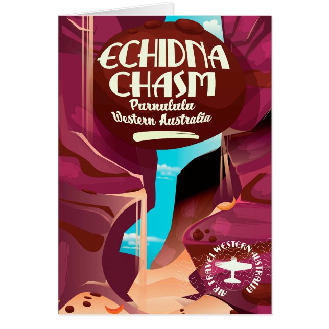 Reisposter Echidna Chasm cartoon (Voorkant)