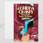 Reisposter Echidna Chasm cartoon Briefpapier (Voorkant / Achterkant)