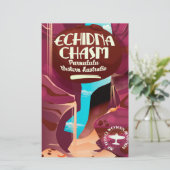 Reisposter Echidna Chasm cartoon Briefpapier (Staand voorkant)