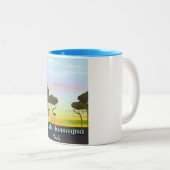 Reisposter Emilia-Romagna Italië Tweekleurige Koffiemok (Voorkant rechts)
