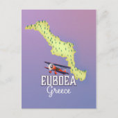 Reisposter Euboea Griekenland Briefkaart (Voorkant)
