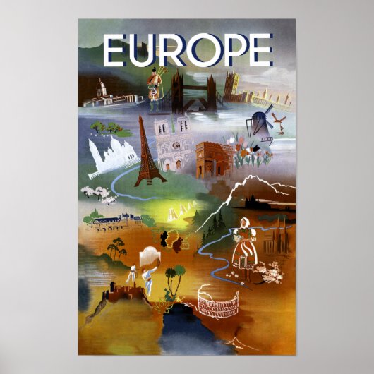 Reisposter Europa Poster (Voorkant)