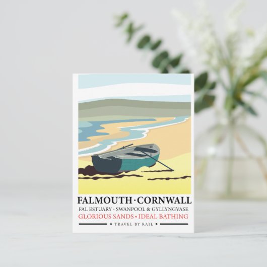 Reisposter Falmouth Cornwall Briefkaart (Staand voorkant)