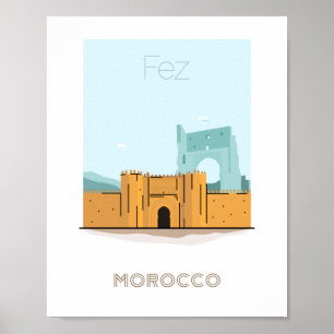 Reisposter Fez - marokko Poster