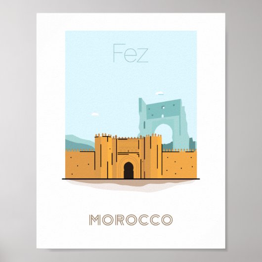 Reisposter Fez - marokko Poster (Voorkant)