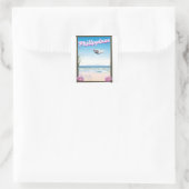 Reisposter Filipijnen Vierkante Sticker (Tas)