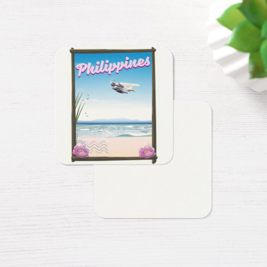 Reisposter Filipijnen Vierkante Visitekaartjes (Bureau)