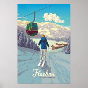 Reisposter Flachau Ski Resort Poster