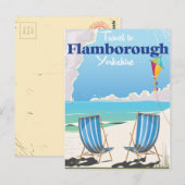 Reisposter Flamborough Yorkshire Briefkaart (Voorkant / Achterkant)