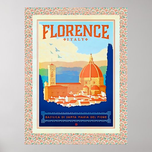Reisposter Florence-Italië Poster (Voorkant)