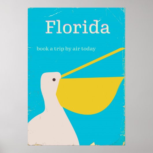 reisposter Florida Pelican Poster (Voorkant)