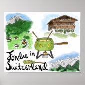 Reisposter: Fondue in Zwitserland Poster (Voorkant)