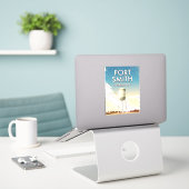 Reisposter Fort Smith Arkansas Sticker (Laptop op bureau)