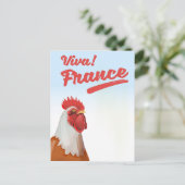 Reisposter France Rooster Briefkaart (Staand voorkant)