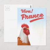 Reisposter France Rooster Briefkaart (Voorkant / Achterkant)