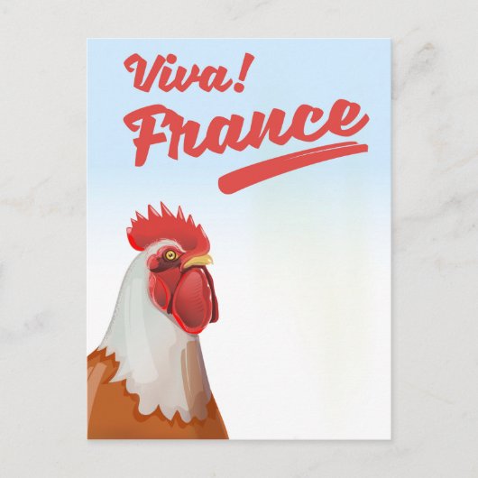Reisposter France Rooster Briefkaart (Voorkant)