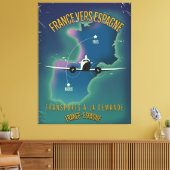Reisposter Frankrijk naar Spanje Canvas Afdruk (Insitu (Woonkamer))