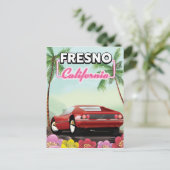 Reisposter Fresno California Briefkaart (Staand voorkant)