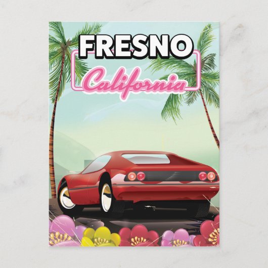 Reisposter Fresno California Briefkaart (Voorkant)