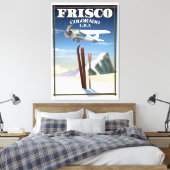 Reisposter Frisco Colorado USA Canvas Afdruk (Insitu (Slaapkamer))
