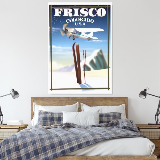 Reisposter Frisco Colorado USA Canvas Afdruk (Insitu (Slaapkamer))