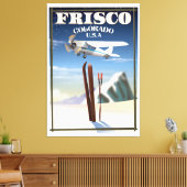 Reisposter Frisco Colorado USA Canvas Afdruk (Insitu (Woonkamer))