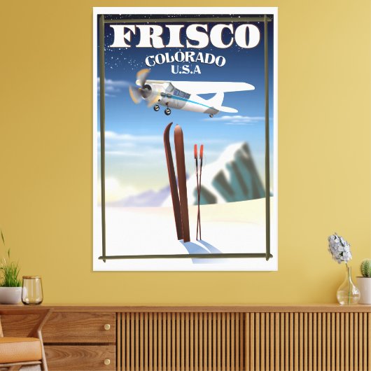 Reisposter Frisco Colorado USA Canvas Afdruk (Insitu (Woonkamer))